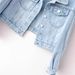 Women's Pearl Rhinestone Denim Jacket Light Blue Washed Distressed Loose Fit Y2K Style_mkmklike.com