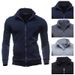 Men's Clothing wsih men's retro sweatshirt sports cardigan fleece zipper jacket_mkmklike.com