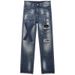 Men's Clothing Autumn New Style Ripped Men's Jeans With Patches, Loose Straight Leg Wide Leg, Trendy Casual Men's Pants_mkmklike.com