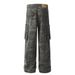 Loose Wide-Leg Cargo Men's Street Style Multi-Pocket Pleated Camouflage Outdoor Sports Denim Casual Pants_mkmklike.com