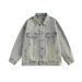 Distressed Washed Vintage Denim Jacket For Men – Relaxed Fit High Street Casual Oversized Coat With Multiple Pockets_mkmklike.com