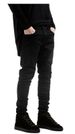 Men's Slim Fit Stretch Jeans With Knee Rips - Vintage Washed Denim Pants For Casual & Streetwear_mkmklike.com