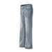 Men's Clothing Retro Jeans Blue Slim Slightly Flared Loose Vintage Wash Blue High-Waisted Flared Jeans Streetwear Loose Fit Denim Pants_mkmklike.com