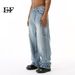 Men's Clothing 2025 New Arrivals Blue American Multi Layered Scimitar Style Loose Denim Pants Men's Trend_mkmklike.com