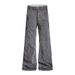 Unique High Street Wide-Leg Denim Flared For Men Punk Heavy Industry Deconstructed Split Design Loose Long Pants_mkmklike.com