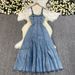 Long Denim Dress Women Dresses A Line Slim Fit Vestidos Zipper Sling Sleeveless Streetwear Elegant Splice Y2k Party Jeans 2025_mkmklike.com