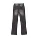 Men's Clothing High Street Washed Black Jeans Straight Slim Fit Flared Retro Distressed Trousers_mkmklike.com