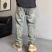 Men's Clothing Trendy Straight Leg Loose Fit Wide Leg Classic American Straight-Leg Jeans For Men - Relaxed Fit Denim Pants With Washed Vintage Look_mkmklike.com