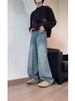 American High Street Curved Jeans Men's Autumn Trendy Brand Loose Casual Pants, Cool Stylish Patchwork, Washed And Worn_mkmklike.com