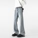 "Men's Smoky Gray Vintage Jeans – Oversized Wide-Leg Trousers (90s Streetwear, High-Waisted Drop-Crotch, Ultra-Drape Silhouette)"_mkmklike.com