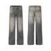 Men's Clothing Faded Bootcut Straight Wide Leg Casual Jeans For Men_mkmklike.com