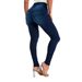 High Waisted Stretchy Denim Skinny Jeans Multi Pleat Hip Lifting Casual Fashion Cotton Blend Spring/Autumn Collection_mkmklike.com