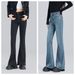 Nostalgic Retro-colored Flared Jeans For Women, 2026 Spring New High-waisted, Slightly Stretchy, Slimming, Stylish,_mkmklike.com