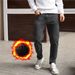 Men's Clothing Men's Slim Straight Leg Jeans Fleece Lined Warm Cold Proof Long Pants Winter Denim For Formal & Casual_mkmklike.com