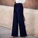 Women's Clothing Vintage High-Waisted Flared Jeans For Women - Retro Wide Leg Denim Pants With Stretch, Classic Black & Indigo Blue_mkmklike.com