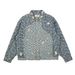 Men's Clothing Unisex Vintage Denim Jacket – Oversized Patchwork Design With Jacquard Collar_mkmklike.com