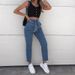 Women's Clothing Drawstring Elastic Waist Ripped Denim Trousers Casual Pants For Women_mkmklike.com