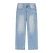 Men's Clothing 2025 New Korean Loose Casual Trousers Trendy White Design Mid Waist Jeans_mkmklike.com