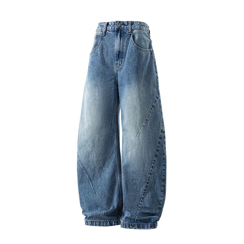 Nordmann Muqiu Men's Clothing | 2025 Autumn New American Style Baggy Scimitar Jeans Unisex Loose Draped Wide-Leg Pants_mkmklike.com