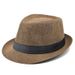 Unisex Fashion top hat cotton linen solid color jazz hat men's gentleman's hat women women all casual shade_mkmklike.com