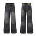Men's Clothing American High Street Autumn New Washed Bamboo Cotton Jeans Loose Flared Distressed Wide Leg Pants_mkmklike.com