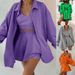 Women's clothing long sleeved jacket shorts vest three piece sports casual sweater suit_mkmklike.com