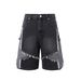 Summer Creative Five-pointed Star Splicing Denim Medium Pants High Street Loose Straight Men's And Women's Shorts Tide_mkmklike.com