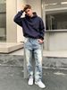 Retro Washed Distressed Wide Leg Straight Leg Jeans For Men Loose Fit Trendy And Cool Denim_mkmklike.com