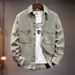 Men's Clothing New Casual Men's Jackets For Spring 2025, Trendy And Handsome Lapel Versatile Slightly Loose Men's Denim Shirts_mkmklike.com