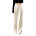 Women's High-Waisted Wide Leg Jeans White Slimming Straight Loose Fit Floor Length Spring Summer New Style Pear Shaped_mkmklike.com