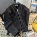 Unisex Heavy Industrial Denim Jacket with Patchwork Design Shoulder Pad Long Sleeves Zipper Stand Collar Trendy American Style for Spring/Summer_mkmklike.com