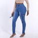 "Women's Slim-Fit Jeans With Elastic Waist & Flap Pockets – Lifting Hip Design (Blue, S-2XL)"_mkmklike.com