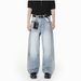 Men's Clothing Cleanfit Retro Washed Flow Jeans Loose Wide Leg Straight Leg Pants Clothing Denim_mkmklike.com