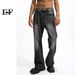 EF JEANS | 2023 New American Retro White Slightly Pulled Pants Slim-fitting Washed Jeans Men_mkmklike.com