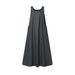 ELLE Cross-Border New Thin Denim Sleeveless Loose Pullover Casual Simple Mid-Length Strap Dress Dropshipping_mkmklike.com
