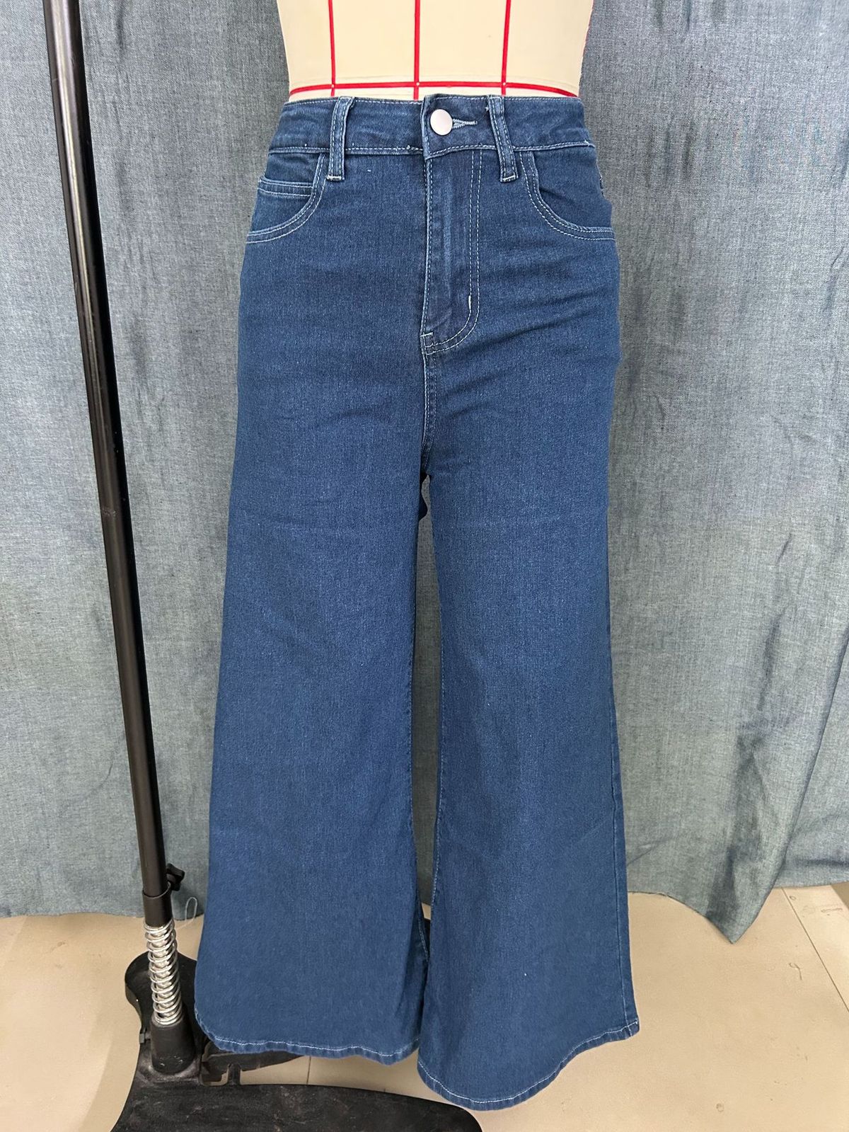 K New Women's Clothing Simple Casual Wide Leg Jeans Fashionable_mkmklike.com