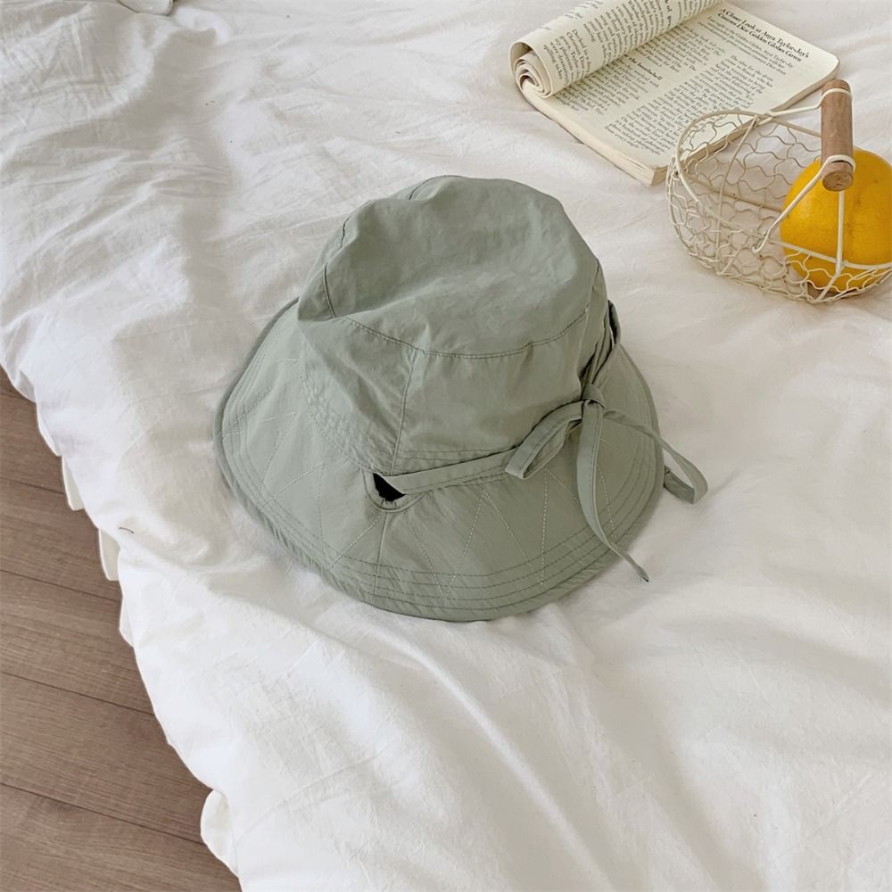 Hot Sale Lace-up Fisherman Summer Light Thin Casual Outdoor Windbreak Rope Sunshade Basin Ins Sunscreen Hat_mkmklike.com