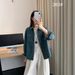 Chicco Spring And Autumn Style Atmosphere Washed Denim Jacket For Women Korean Hidden Button Turn-down Collar Fashionable_mkmklike.com