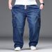 Pure Cross-Border Exclusive American Workwear Straight-Leg Jeans For Men, Spring And Autumn, Plus Size, Loose Fit, Wide-Leg,_mkmklike.com