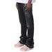 Men's Stretch Denim Jeans – Straight Leg Vintage Washed Pants With Hand-Painted Details, Trendy Streetwear Essential (Black/Blue)_mkmklike.com