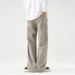 New In Stock Trendy Men's Khaki Casual Pants Loose Comfortable Street Fashion Versatile Straight Long_mkmklike.com