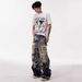 Graffiti Destruction 3D Digital Old Jeans Men's American Street Niche Design Straight Loose Wide-leg Trousers_mkmklike.com