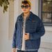 Trendy Men's Autumn Winter New Item Plus Size Jacket, Loose Fit With Fat And Oversized Bat Sleeves, Denim Jacket For Men_mkmklike.com