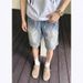 Retro Distressed Denim Shorts For Men And Women Loose Fit Straight Leg Five-Pocket Summer Style Versatile Casual Pants_mkmklike.com