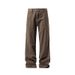 Casual Slanted Cut Jeans For Men, Autumn Trendy High Street Loose Straight Wide-leg Cleanfit Casual Pants_mkmklike.com