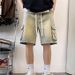 Men's Clothing Summer Retro Fashion Brand Denim Shorts Unisex American Workwear Casual Shorts Loose Large Size Shorts_mkmklike.com