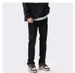 Northfold Pure Black Straight-Leg Jeans For Men Slim Fit Skinny American Style Vibe Ins High Street Trend Casual Long Pants_mkmklike.com