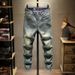 American Retro Yellow Mud Jeans Men's Trendy Brand Ancient Washed Jeans Men's Heavy Weight Tall Extended Jeans Men_mkmklike.com