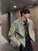 Men's Clothing Distressed Washed Jacket Handsome Denim Jacket Lapel Top_mkmklike.com
