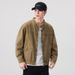 Loom Niche Retro Stand Collar For Men High-end European And American Street Style Cool Motorcycle Denim Jacket Gray_mkmklike.com